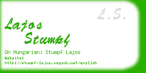 lajos stumpf business card